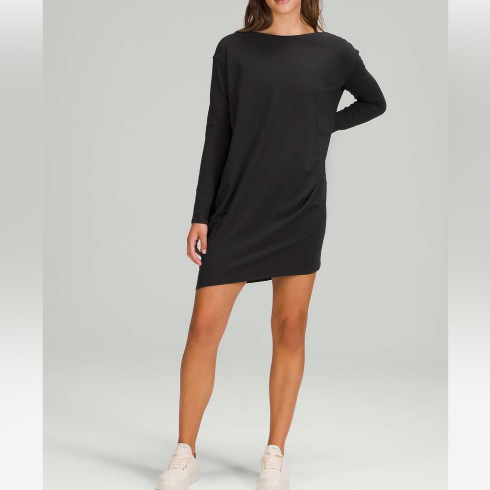 lululemon athletica Black Long Sleeve T-Shirt Dress